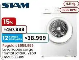 Coto Siam - lavarropas carga frontal lcfdrl012sb0 cod. 633089 oferta