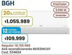 Coto Bgh - aire acondicionado bsi53wcgt oferta
