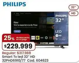 Coto Philips - smart tv led 32 hd 32phd6910/77 oferta