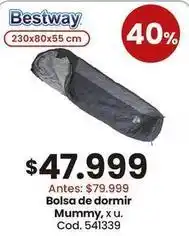 Coto Bestway - bolsa de dormir mummy oferta