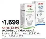 Coto Coto - leche larga vida x 1 l. cod. 8899-11973 oferta