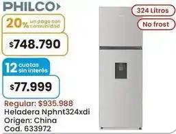 Philco - heladera nphnt324xdi cod. 633972