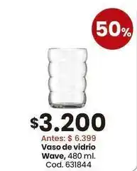 Coto Vaso de vidrio wave oferta