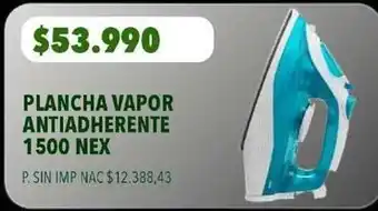 Nex - plancha vapor antiadherente 1500 nex