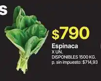 Supermercados Vea Espinaca oferta