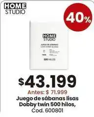 Coto Juego de sábanas lisas dobby twin 500 hilos, cod. 600801 oferta