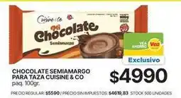 Supermercados Vea Cuisine - chocolate semiamargo para taza oferta