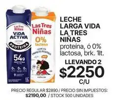 Supermercados Vea Vida - leche larga vida oferta