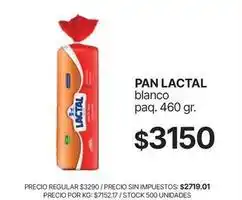 Supermercados Vea Lactal - pan lactal blanco oferta