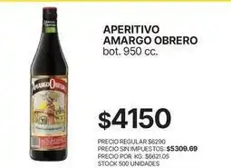 Supermercados Vea Amargo obrero - aperitivo amargo obrero oferta