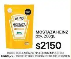 Supermercados Vea Heinz - mostaza yellow mustard oferta