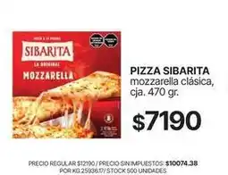 Supermercados Vea Sibarita - pizza mozzarella oferta