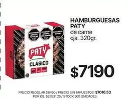 Supermercados Vea Paty - hamburguesas oferta
