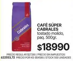 Supermercados Vea Cabrales - café súper cabrales tostado molido oferta