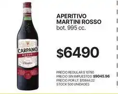 Supermercados Vea Carpano - aperitivo martini rosso oferta