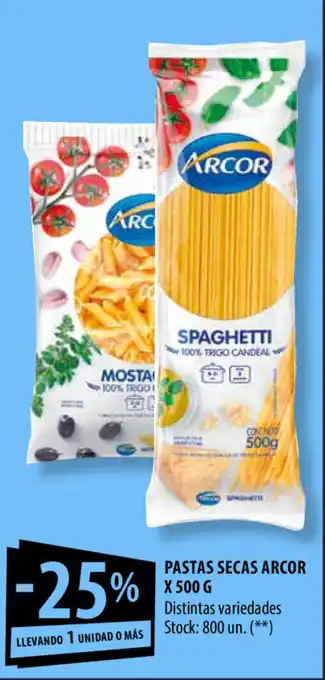 Punto Mayorista Arcor Pastas Secas x 500g oferta