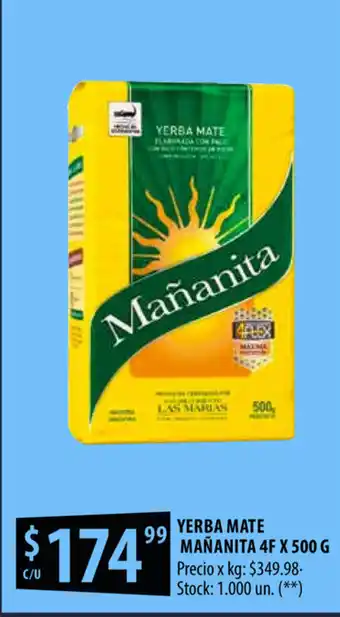 Punto Mayorista Mañanita 4F Yerba Mate x 500g oferta