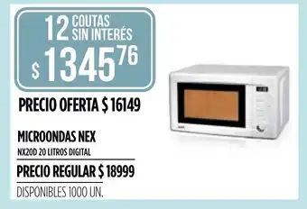Supermercados Vea Nex Microondas NX20D 20 Litros Digital oferta
