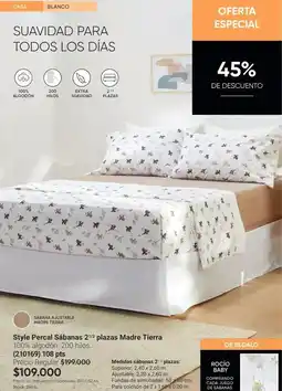 Avon Style percal sábanas 2½ plazas oferta