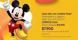 Avon Rojo - vaso alto con sorbete (208932) oferta