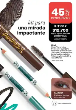 Avon Negro - kit de 2 color trend lápiz delineador dual para ojos oferta