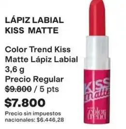 Lápiz labial kiss matte