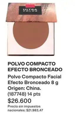 Avon Ultra - polvo compacto efecto bronceado oferta