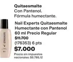 Avon Nail experts quitaesmalte humectante con pantenol 60 ml oferta