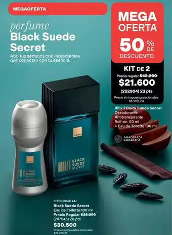 Avon - black suede secret