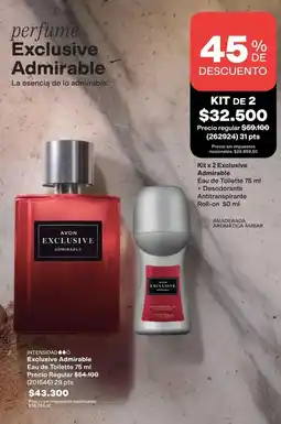 Avon Avon - exclusive admirable eau de toilette 75 ml + deodorant roll-on 50 ml oferta