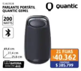 Quantic parlante portátil quantic gs901