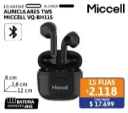 Cetrogar Miccell auriculares tws miccell vq-bh11s oferta