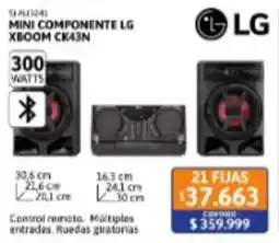 Cetrogar Lg mini componente lg xboom ck43n oferta