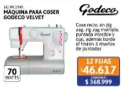 Cetrogar Godeco maquina para coser godeco velvet oferta