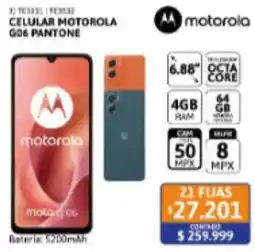 Cetrogar Motorola celular g06 pantone oferta