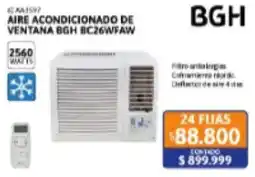 Cetrogar Bgh aire acondicionado de ventana bgH bc26wfaW oferta