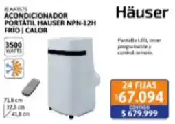 Cetrogar Häuser acondicionador portátil hauser npn-12h frio | calor oferta