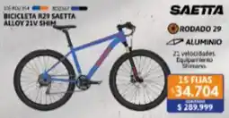 Cetrogar Saetta bicicleta r29 saetta alloy 21v shim oferta