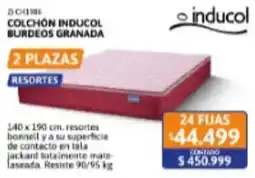 Cetrogar Inducol colchón burdeos granada oferta