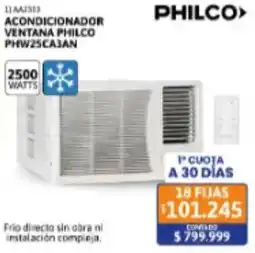 Cetrogar Philco acondicionador ventana phw25cajan oferta