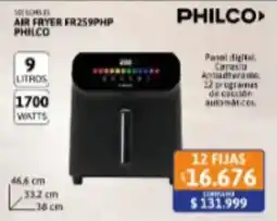 Cetrogar Philco air fryer fr259php oferta
