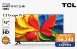Cetrogar Tcl smart tv tcl qled 43ssk oferta