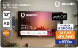 Cetrogar Smart tv led quantic qt32hdweb oferta