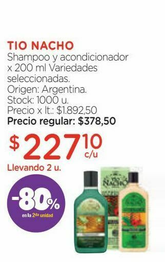 Farmacity Shampoo y acondicionador x 200 ml oferta