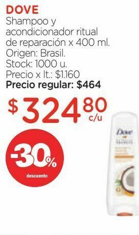 Farmacity Shampoo y acondicionador ritual de reparación x 400 ml. oferta