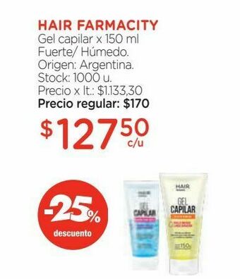 Farmacity Gel capilar x 150 ml oferta