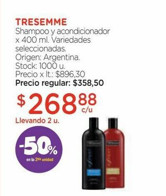 Farmacity Shampoo y acondicionador x 400 ml. oferta