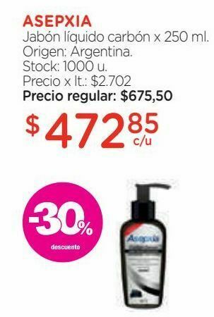 Farmacity Mascarilla peel off carbón 30 ml. oferta