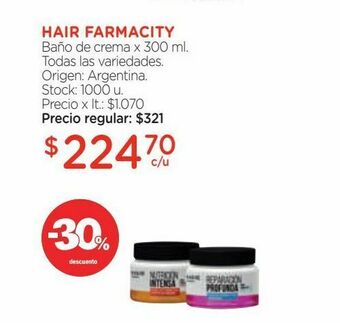 Farmacity Baño de crema x 300 ml. oferta