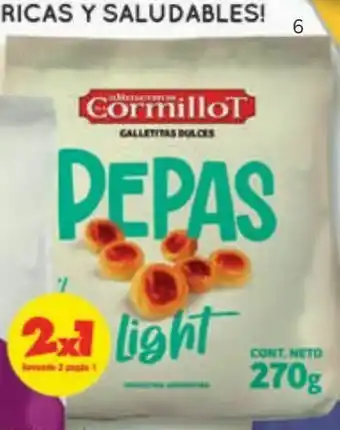 Galletas cormillot pepas light x 270 gr.